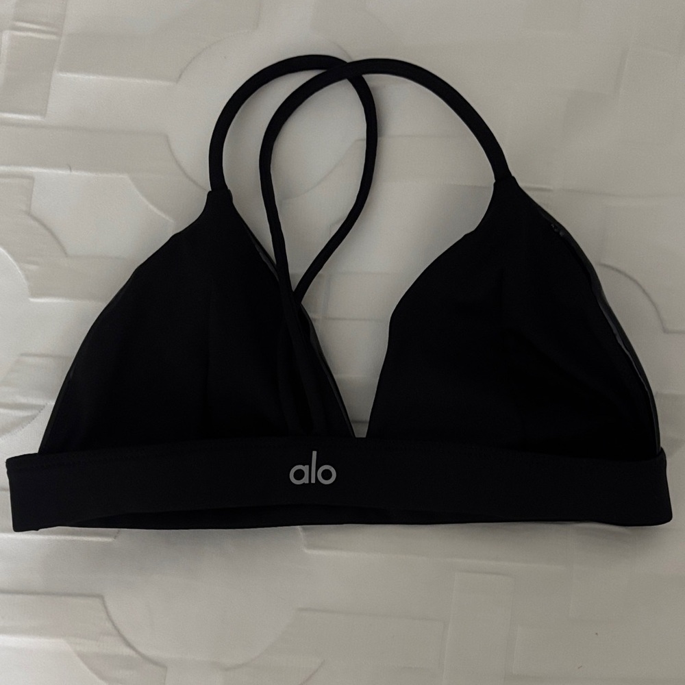 ALO Yoga Black Strappy Bra